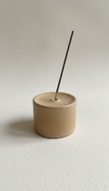 Minimalist stoneware incense holder with ash well