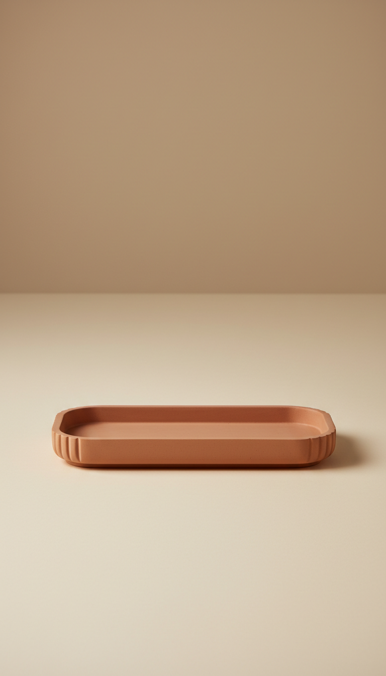 Terracotta accent display tray