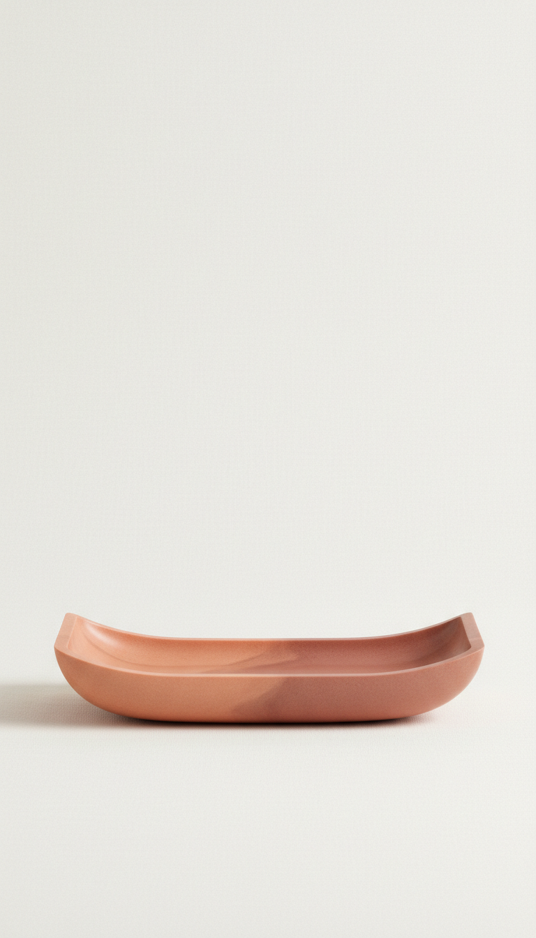 Curved resin decorative tray