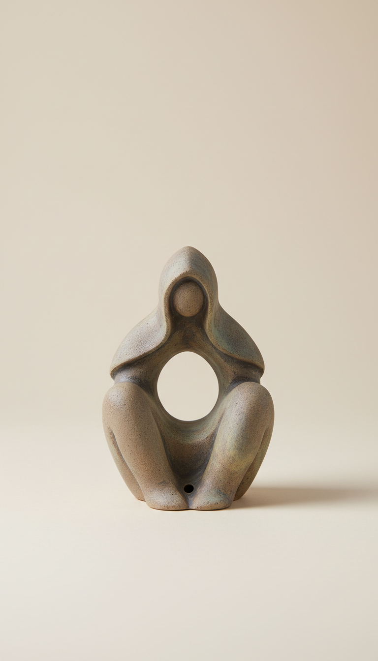 Clay Shadow sculptural incense holder