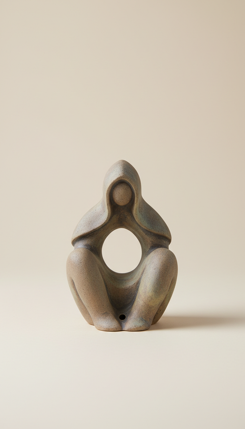 Clay Shadow sculptural incense holder