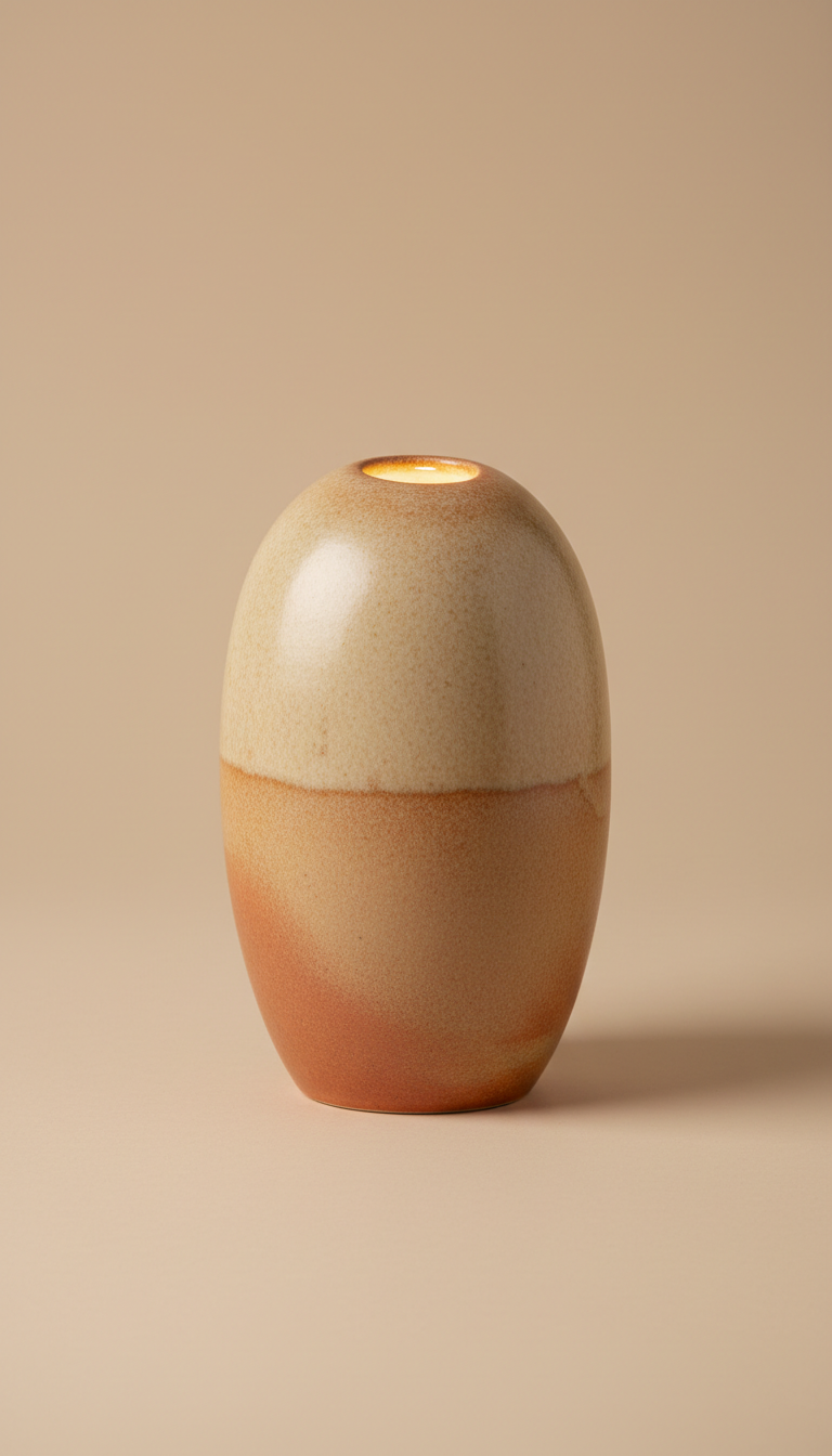 Organic shaped ceramic table lamp