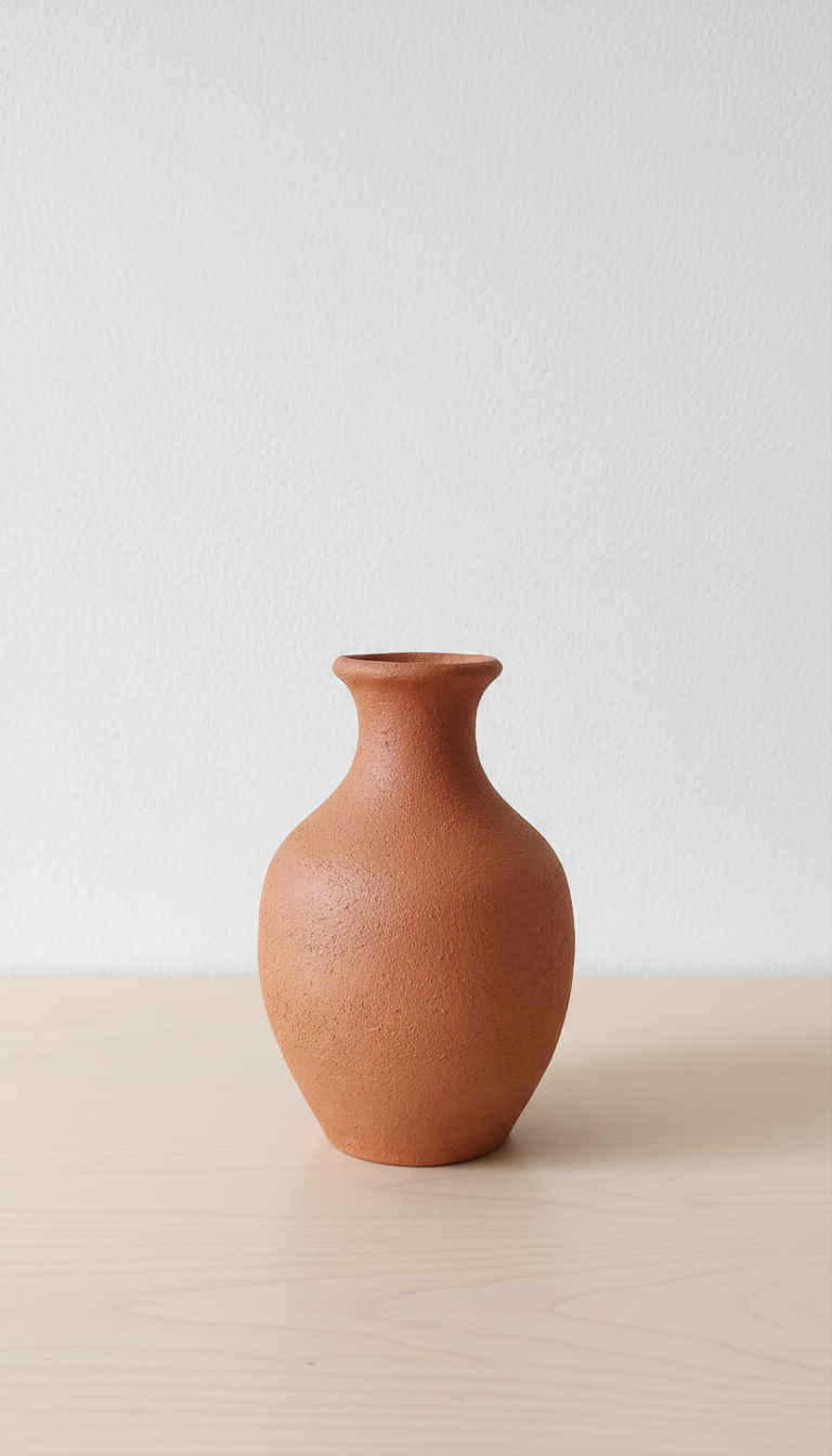 Handcrafted terracotta ceramic vase
