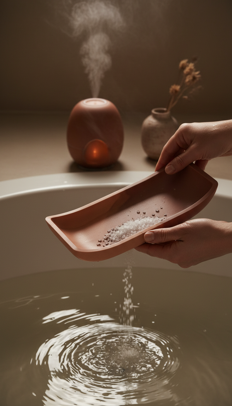 Curved resin decorative tray, view 3