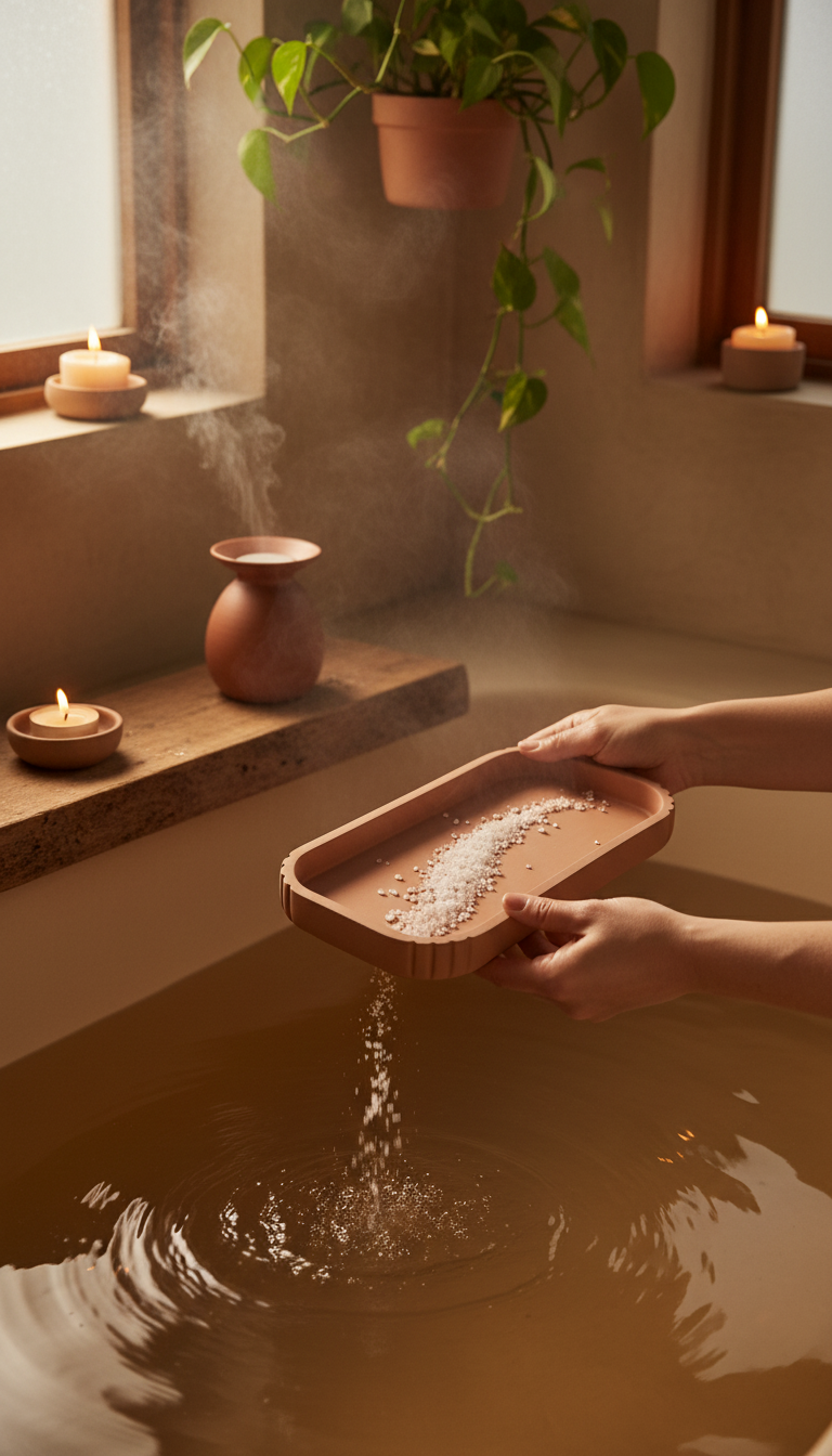 Terracotta accent display tray, view 3