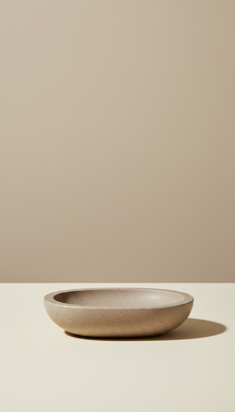 Dove taupe stone catchall bowl