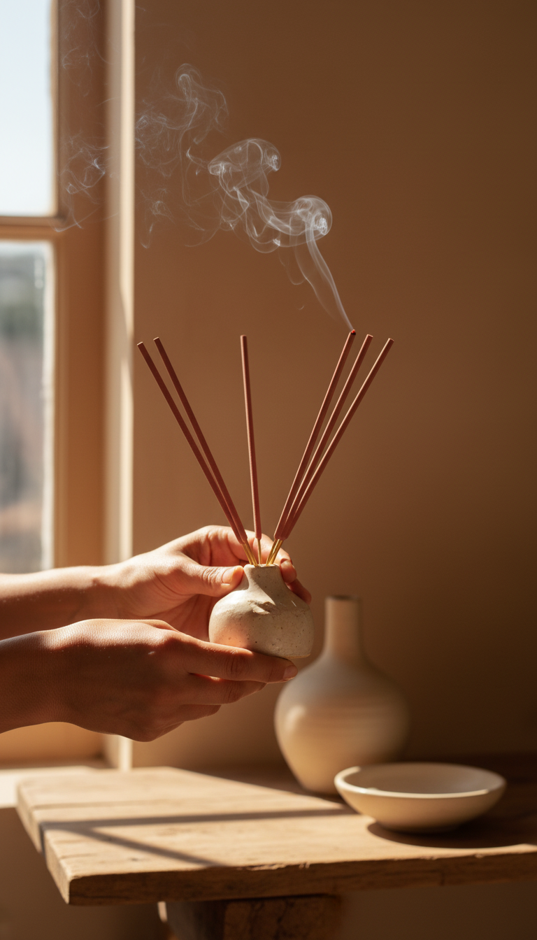 Bundle of artisanal natural incense sticks, view 3
